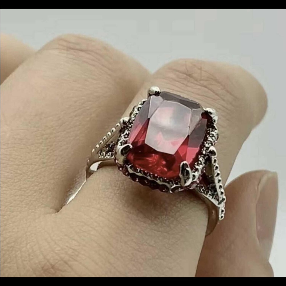 size 5 Scarlet Ring with zircon stone